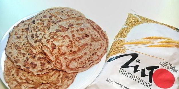 блинчики из отрубей с шоколадным творогом