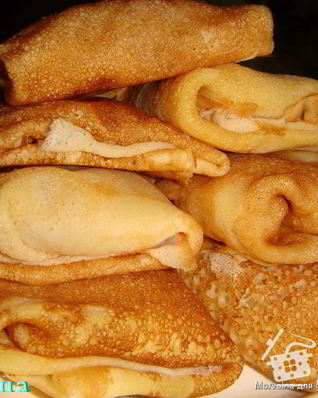 Блинчики кукурузные с яблоками