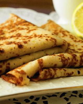 Блинчики на грушевом пюре с лаймом