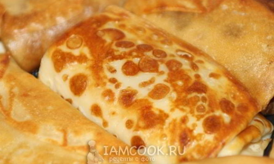 Рецепт блинчиков на молоке с мясом