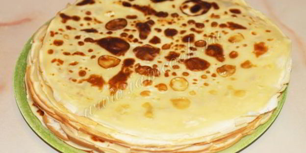 блинчики на молоке с мясом