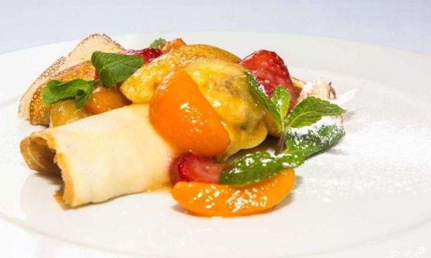 Рецепт блинчиков с фруктами