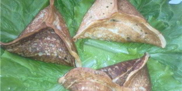 блинчики с грибами и сыром