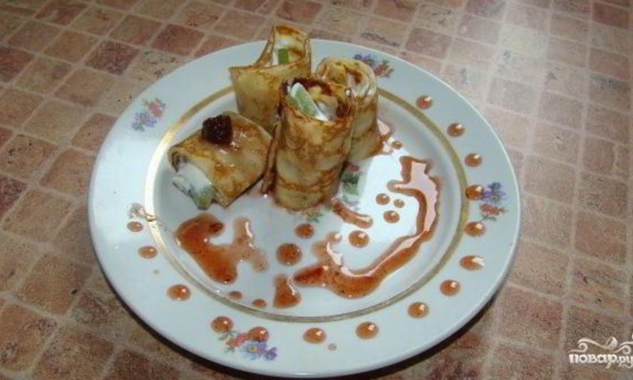 Рецепт блинчиков с киви