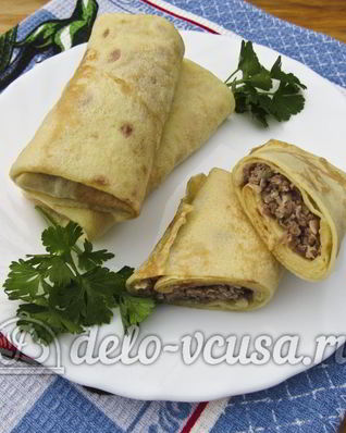 Блинчики с куриными желудками