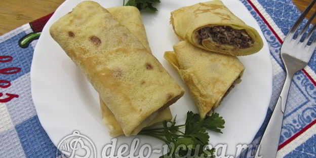 блинчики с куриными желудками