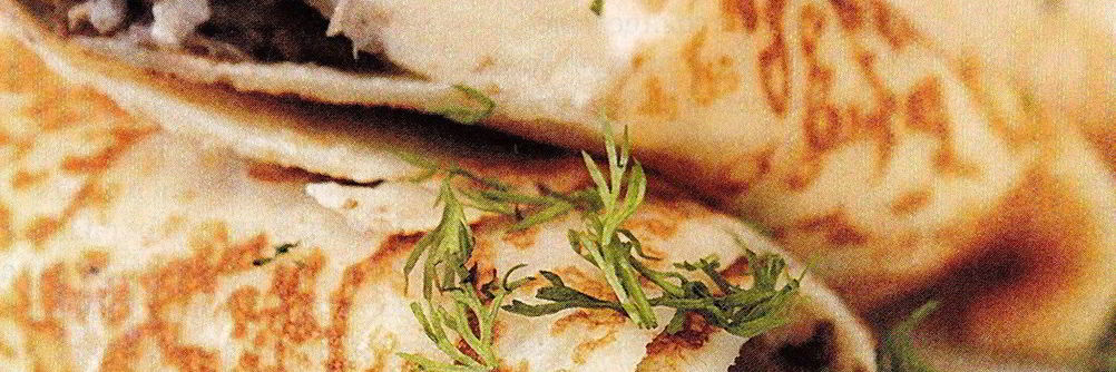 Блинчики с курицей и сыром