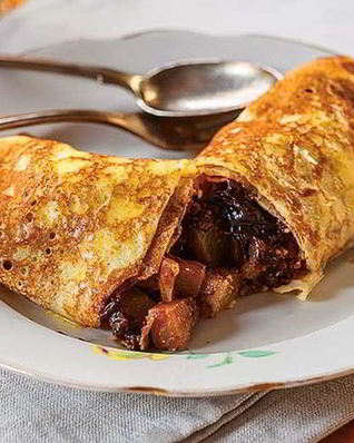 Блинчики с молочно-грушевой начинкой