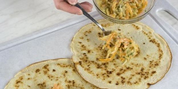 блинчики с овощами