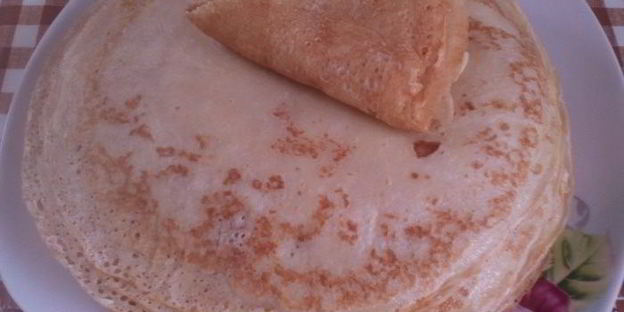 блинчики с печенью и яблоком