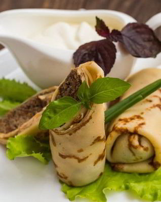 Блинчики с печенью трески