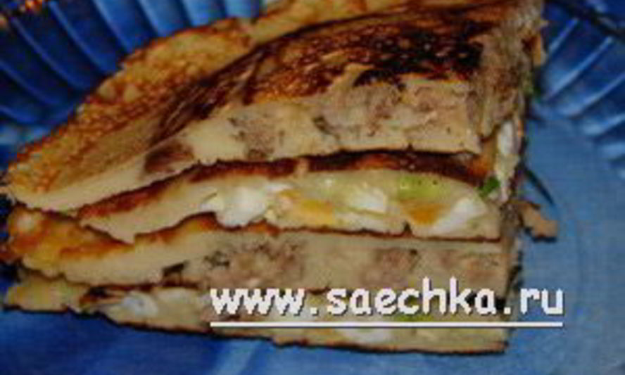 Рецепт блинчиков с припеком