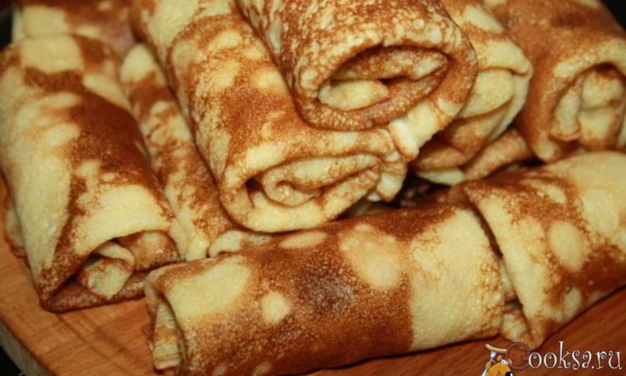 Рецепт блинчиков с рубленой курицей