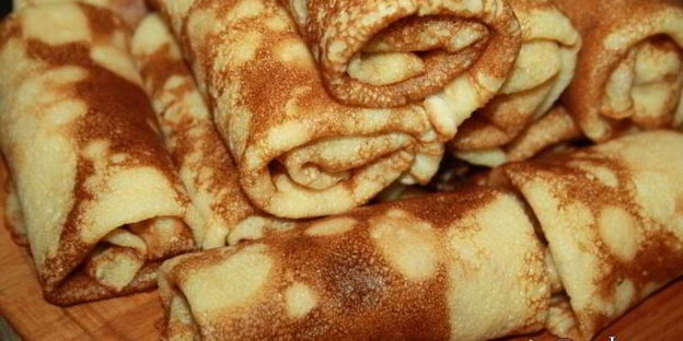 блинчики с рубленой курицей