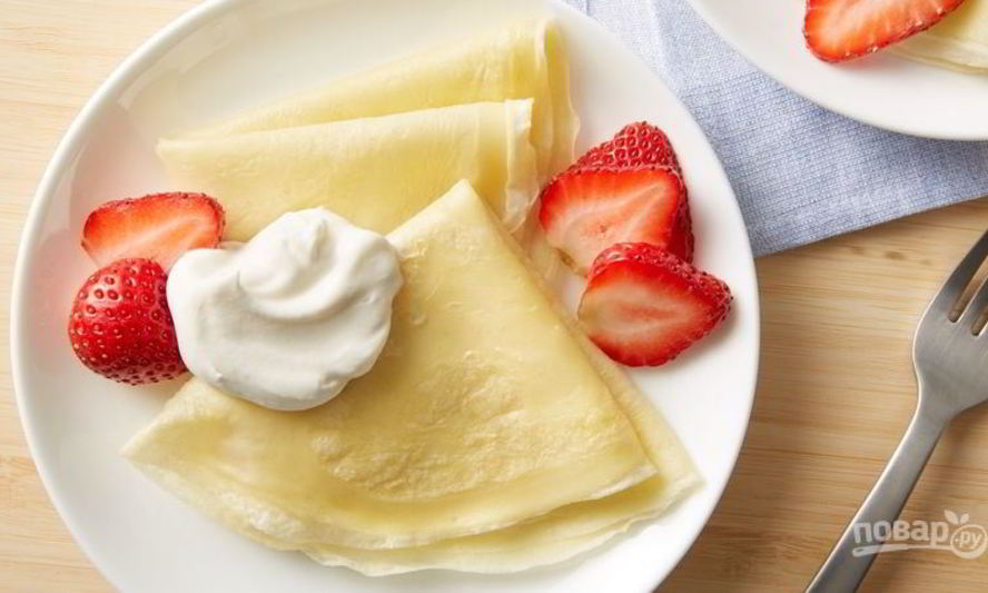 Рецепт блинчиков сладких