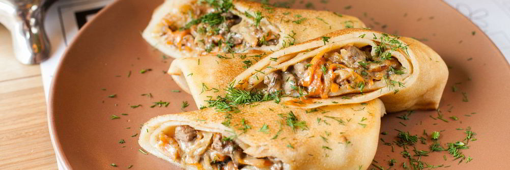 Блины с куриной печенью и морковью