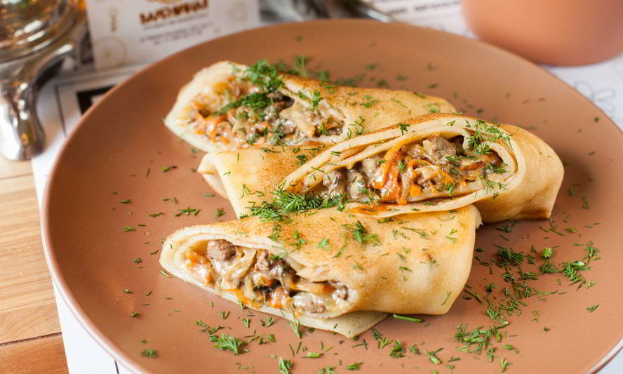 Рецепт блинов с куриной печенью и морковью