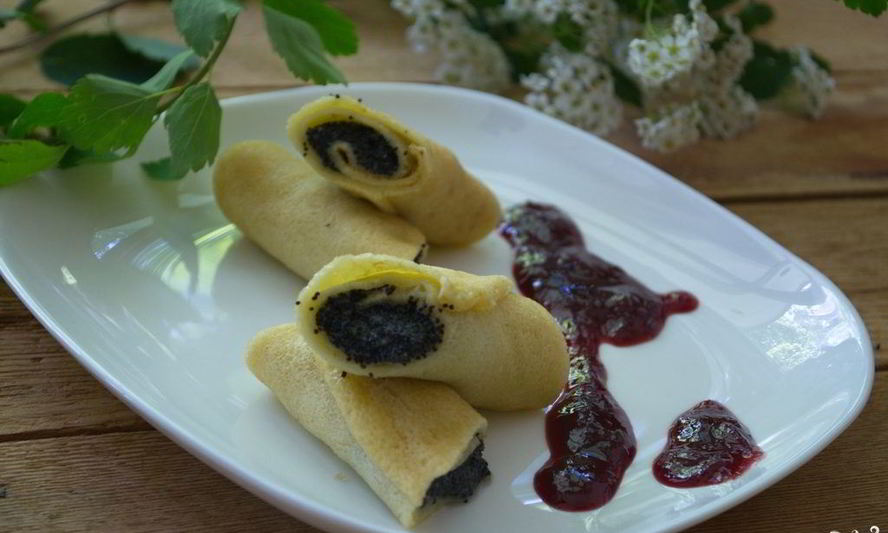 Рецепт блинов с маковой начинкой