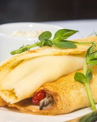 Блины с вешенками