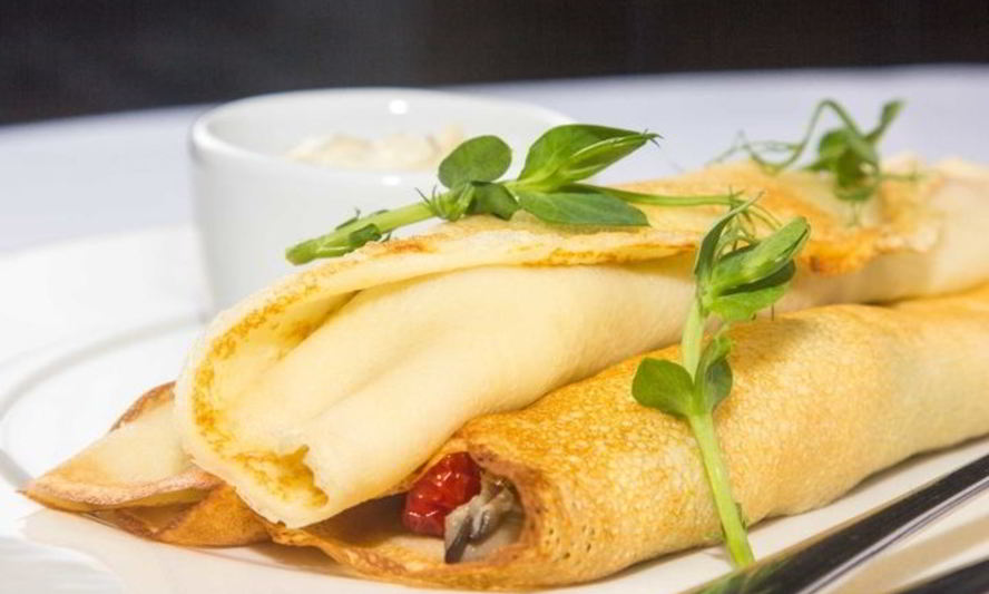 Рецепт блинов с вешенками