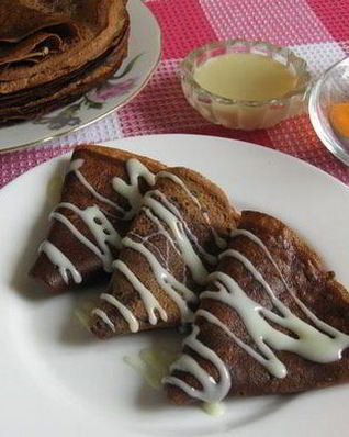 Домашние шоколадные блинчики на молоке