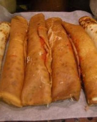 Фаршированные блинчики-пиццы