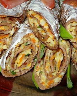 Печеночные блины с морковкой