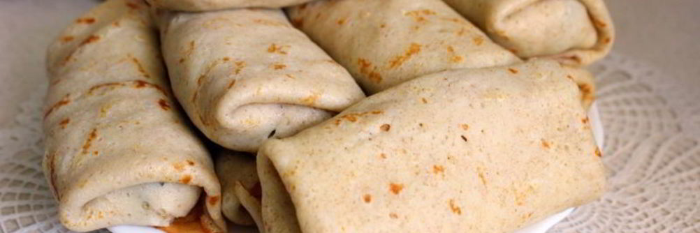 Пшенично-ржаные блины с картофельной начинкой