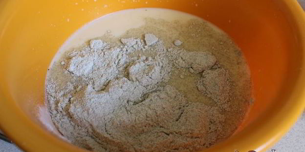 пшенично-ржаные блины с картофельной начинкой