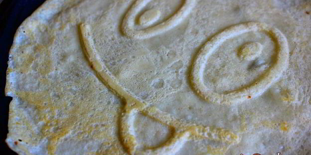 пшенично-ржаные блины с картофельной начинкой