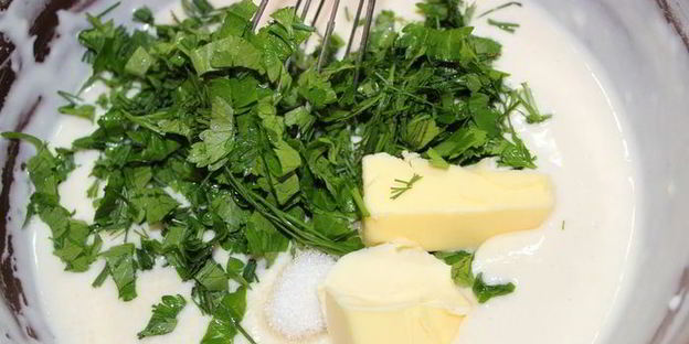 самые нежные и вкусные творожные блинчики с зеленью