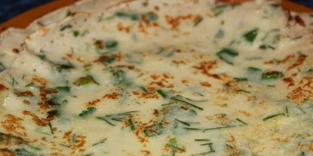 самые нежные и вкусные творожные блинчики с зеленью