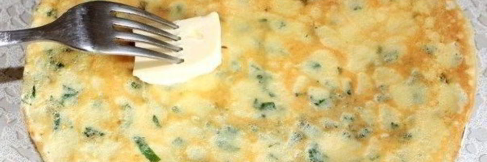 Сырные блинчики с зеленью