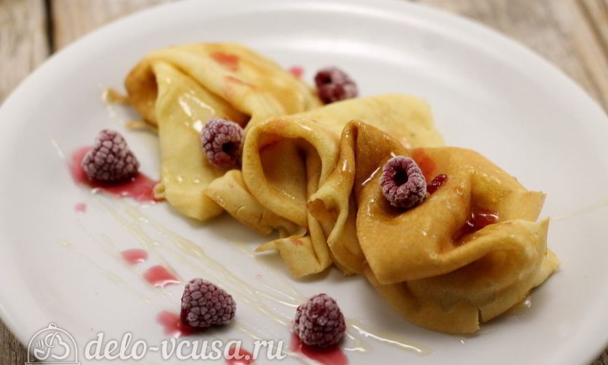 Рецепт заварных блинов на сливках
