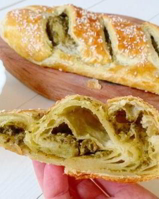 Багет-круассан с песто