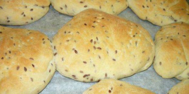 булочки горчичные с льняными семечками
