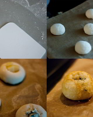 Булочки с голубым сыром и чесноком