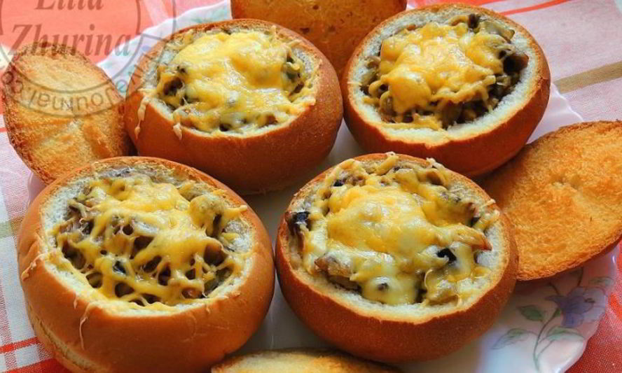 Рецепт булочек с грибами