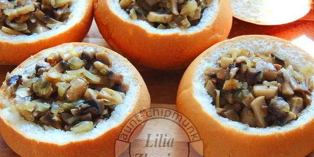 булочки с грибами