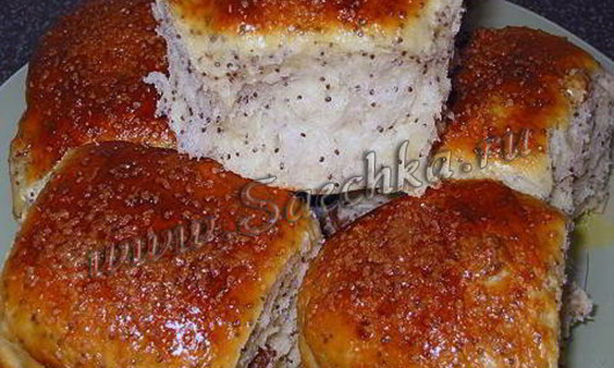 Рецепт булочек с маком и изюмом