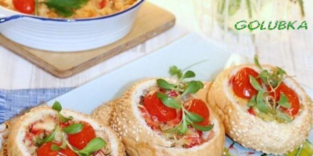 хрустящие булочки с яйцом и крабовыми палочками