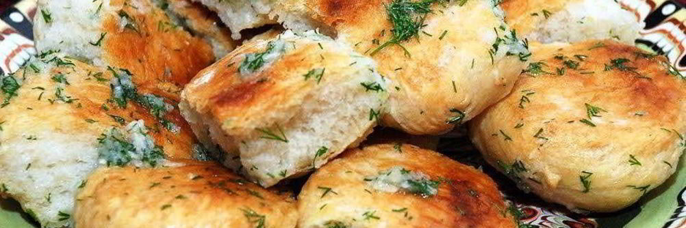 Пампушки для борща с чесноком