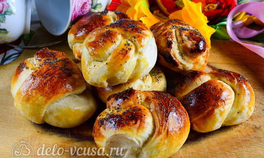 Рецепт сладких булочек из дрожжевого теста