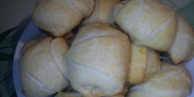 слоеные булочки с творогом