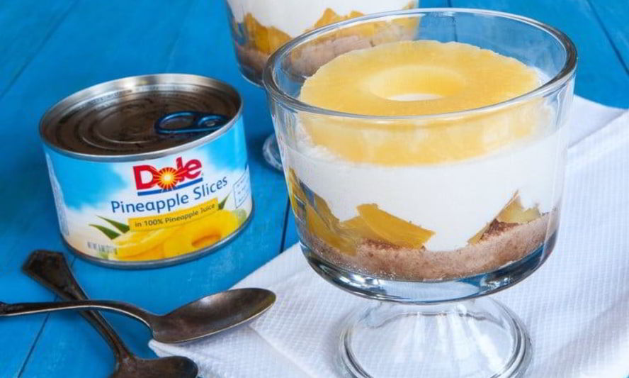 Рецепт ананасового чизкейка-парфе