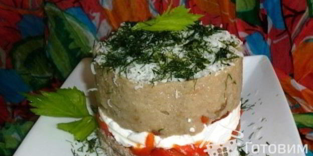 баклажановый чизкейк перекус