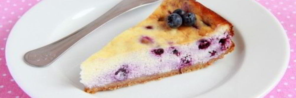Черничный чизкейк со сливками
