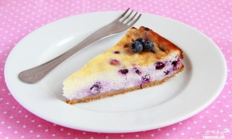 Рецепт черничного чизкейка со сливками