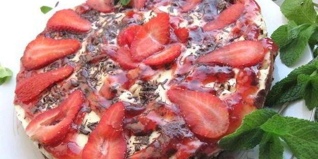 чизкейк клубника с шоколадом