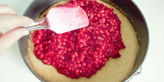 чизкейк с красной смородиной